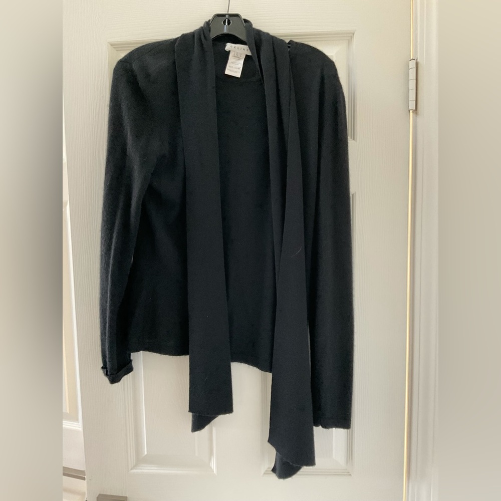 CELINE Ultra Soft Black Cashmere Cardigan L